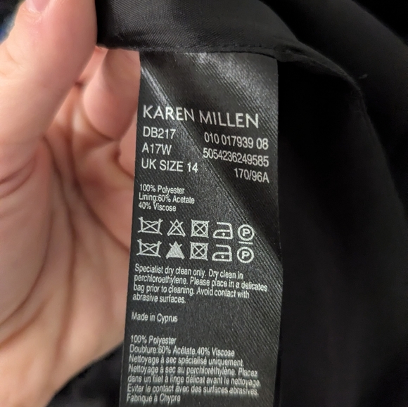 Karen Millen Blue Gold Floral Jacquard Cocktail Dress Size 10 Party Dress - Picture 2 of 8